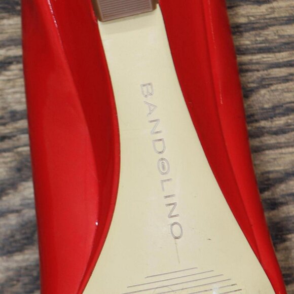 Bandolino Womens Open Toe Wedge Heels 1673fe37e39e9d Red 6M - Picture 8 of 8